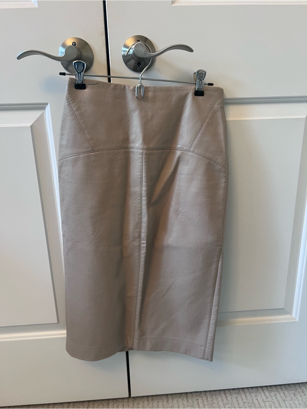 Zara leather pencil midi skirt